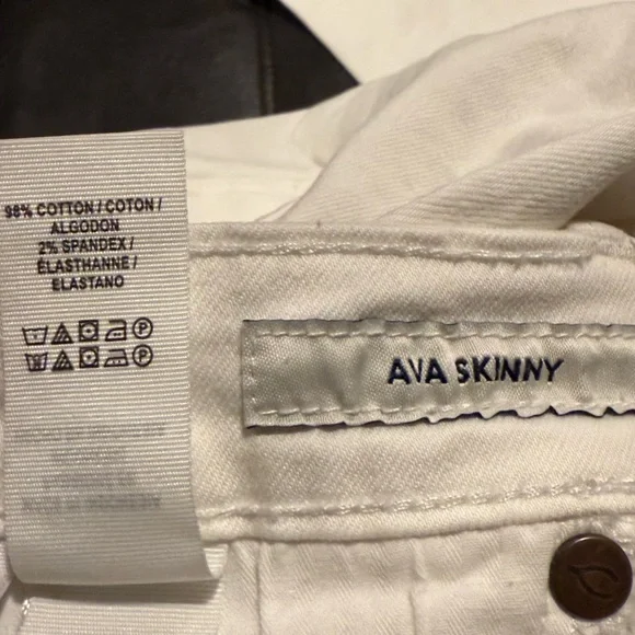 Lucky Ava Skinny white cotton jeans women’s size 12 measurements in pictures - Picture 12 of 12